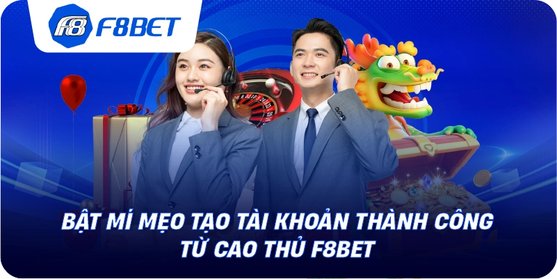 Bật mí mẹo tạo tài khoản thành công từ cao thủ F8BET
